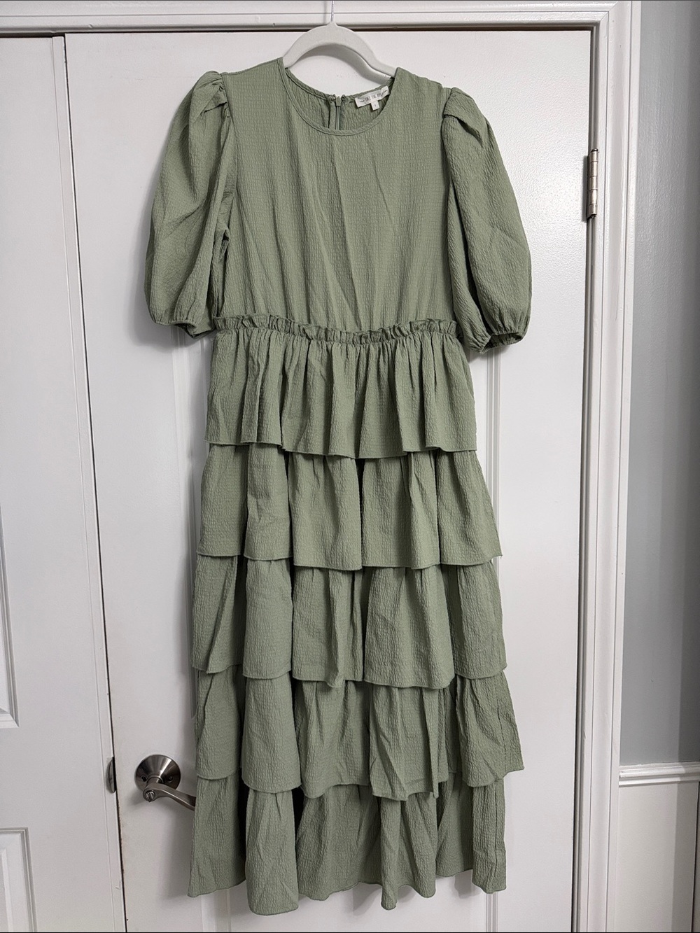 Sage Green Tiered Dress
